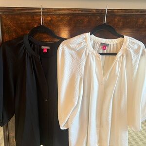 Vince Camuto Elegant Black and white Blouses